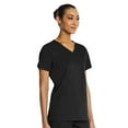 thumbnail image 2 of ELEMENTS BY ALEXANDERS UNIFORMS Women's EL9105 2-Pocket V-Neck Four Way Stretch Scrub Top Black Medium, 2 of 4