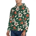 thumbnail image 3 of Sikiie Lilies Flowers Men's Hoodie, Essentials Hoodie, Sweatshirt, Pullover Hooded Sweatshirt for Men-4X-Large, 3 of 7