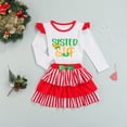 thumbnail image 2 of Jxzom Toddler Baby Girl Christmas Skirt Set Long Sleeve T-Shirt Tops + Plaid Skirt Outfits 2Pcs Clothes Set, 2 of 7