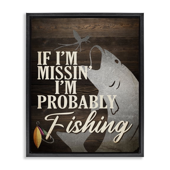 Stupell Industries Farmhouse Black Floating Frame Canvas Art, 17 x 21, by Kim Allen