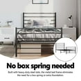 thumbnail image 5 of vidaXL Black Twin Metal Bed Frame with Headboard & Slats, No Mattress, Easy Assembly, 5 of 9