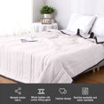 thumbnail image 4 of Qocolhg Solid Color Summer Cooler Quilt Twin Size - Cooling Blankets for Hot Sleepers, Skin-friendly Plain Printed Washed Cotton Summer Quilt, Bedding Soft Coverlet Quilts for Kids, 59x79 inch Coffee, 4 of 8