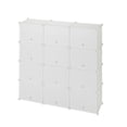 thumbnail image 5 of Portable 7-Tier 42 Pair Shoe Rack Organizer 21 Grids Tower Shelf Storage Cabinet Stand Expandable for Heels, Boots, Slippers, White Panels and White Door, 5 of 9