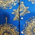thumbnail image 4 of Mens Casual Manga Corta Botón Abajo Camisas Impresas Vacaciones Cuello Abierto Superior, Poliéster Suave Verano Playa Desgaste, 4 of 7
