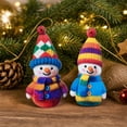 thumbnail image 7 of 16 PCS Colorful Christmas Snowman Christmas Tree Decorations 2D Flat Festive Cartoon Snowmen Hanging Ornaments for Home and Garden Christmas Trees Winter Snowman Christmas Decor Xmas Party Supplies, 7 of 7