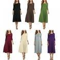 thumbnail image 4 of Robe Mi-Longue Mi-Longue Manches 3/4 pour Femme, 4 of 5