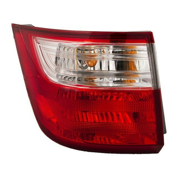Rear Left Driver Side Outer Tail Light Assembly - Compatible with 2011 - 2013 Honda Odyssey (Mounted On Body) 2012