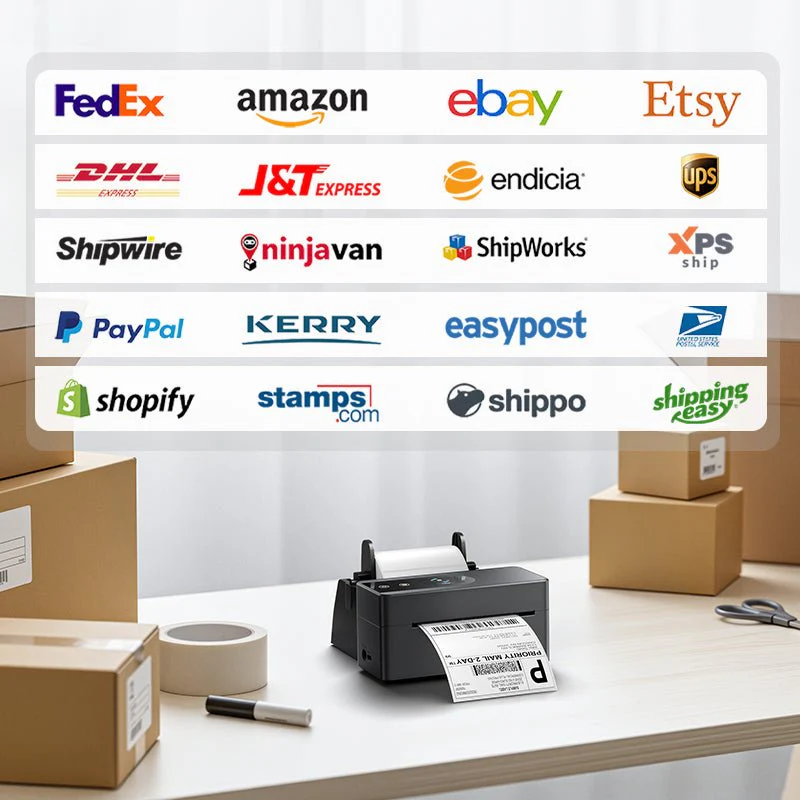 Phomemo Upgraded Touchscreen Thermal Label Printer, PM64D 4x6 Wireless Thermal Label Printers for Shipping Package, Compatible with Amazon, Shopify, USPS, Shipping Label Printer for Small Business