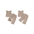 thumbnail image 3 of Loicainy Toddler Kids Girls Summer Outfits Plaid Clothes Set 12 18 24 Months 2T 3T 4T 5T Sleeveless Doll Collar Vest Tops and Elastic Waist Pants, 3 of 10