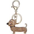 thumbnail image 1 of Llavero de cristal para cachorro, llavero con diamantes de imitación, colgante para bolso, colgante (blanco), 1 of 5