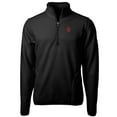 thumbnail image 2 of Men's Cutter & Buck Black Indiana Hoosiers Big & Tall Cascade Eco Sherpa Fleece Quarter-Zip Jacket, 2 of 3