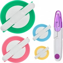 TUWAFE Pom Pom Maker Kit 4 Sizes Pompom Makers Tool DIY Fluff Ball Weaver Needle Knitting Set with Sewing Scissors Pom-pom Maker for Beginner Handmade Toy Wool Crafts