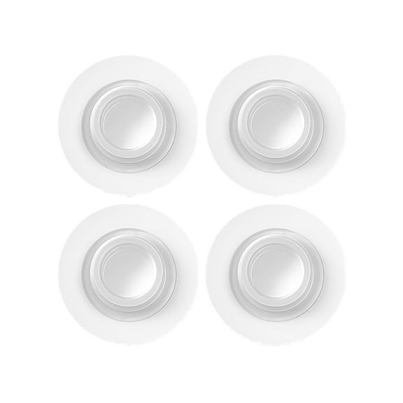 Uanit No Punching and Pasting 4 Pack Adhesive Shower Curtain Rod Holders for the Wall | Bathroom Tension Mount Brackets (Shower Not Included) Transparent 2 7cm/1 1 in Diameter Hanging Rod