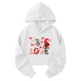 thumbnail image 5 of qucoqpe Valentine's Day Women's Sweatshirt Fashion Love Heart Printed Crewneck Shirt Tops Casual Long Sleeve Adjustable Drawstring Hoodies, 5 of 5