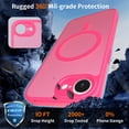 thumbnail image 3 of ShellTech Compatible with iPhone 16e Magnetic Slim Case Full Camera Protection, Compatible with Magsafe, Drop Protection,Matte Back Bumper Phone Cover for Women Girls,Rose, 3 of 6