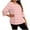 Pink, variant on purcolt Women's Striped Oversized T Shirts 3/4 Sleeve Plus Size Tops Summer Casual Crew Neck Loose Fit Tunic Tops