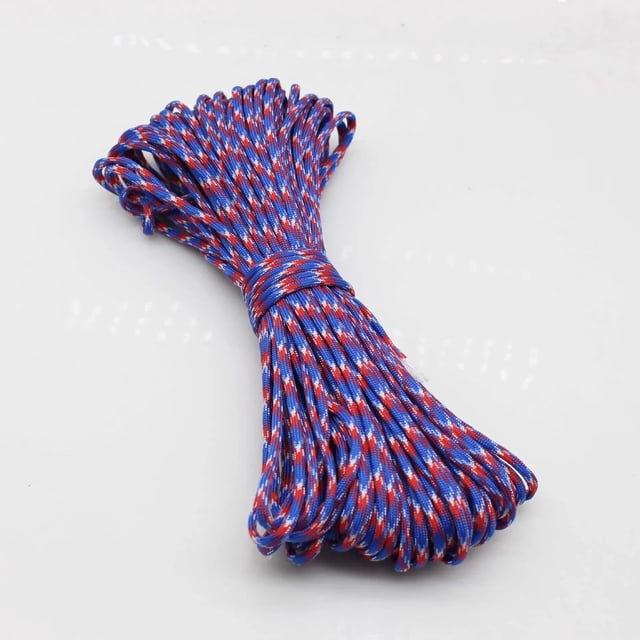 30m 4mm Thick Braided Paracord For Camping And Hiking, Handmade DIY Rope,Purple-A16