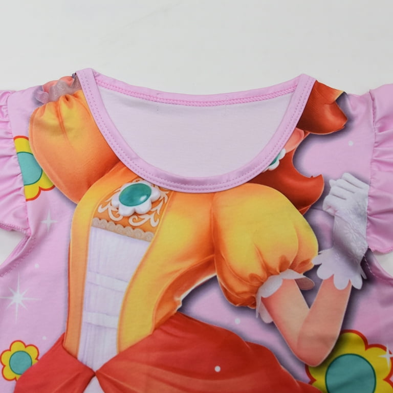 princess peach pajama dress Super Mario Bros. Princess Peach Toddler Gown Pajamas Pink