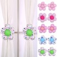 thumbnail image 2 of 1 Pair Curtain Tiebacks Lovely Sunflower Design Window Panel Tiebacks Home Decor, 2 of 8