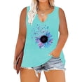 thumbnail image 1 of SMihono Womens Tops Womens Tank Top Women Oversize Summer Women Printed Color Dots V Neck Tank Sleeveless Tee Plus Tops Tank Tops for Women Womens Summer Tops, 1 of 6