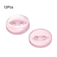 thumbnail image 3 of Uxcell 12 piezas 18L botones de costura redondos rosas de 11.5 mm 15/32" de resina con 2 agujeros, botones de repuesto para decoración de manualidades., 3 of 6
