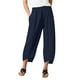 thumbnail image 1 of Gibobby pantalones de mezclilla mujer Pantalones casuales diarios para mujer de longitudes con bolsillos, cintura elástica, pantalones sólidos (Azul marino, XL), 1 of 5