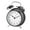 AS Shown, variant on Metal Alarm Clock, Silent Twin Bell Alarm Clock, Small Non-Ticking Nightlight Clock, Black Metal Portable Design