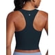 thumbnail image 1 of Top Corto CRZ YOGA Sin Costuras con Cuello Alto y Textura Acanalada Azul Marino XS, 1 of 3