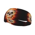 thumbnail image 2 of Goofa Satanic Skull Pattern Sweatbands Sports Headband for Men & Women,Moisture Wicking Athletic headband,Breathable Sweatband,Sports accessories,Workout gear, 2 of 9