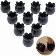 thumbnail image 1 of Furniture Pads Chair Leg Caps Black Lotus Flower Feet Tips with Felt Pads Silicone Furniture Table Legs Covers Table (Color : Black with Felt,Suitable for circular diameters of 22-26mm), 1 of 5