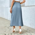 thumbnail image 5 of Fresh Picks! Kilaqueen Officewear A-Line Skirts for Women Classic High Waisted Maxi Skirts Chiffon Flowy Pleated Skirts Tummy Control Long Skirts, 5 of 9