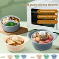 thumbnail image 6 of Yammee Microwave Steaming Pot with Handle and Lid Heat Resistant Silicone Steamer, 6 of 14