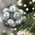 thumbnail image 3 of Northlight 4.25" Shiny Silver Balls and Tinsel Christmas Ornament, 3 of 4