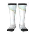 thumbnail image 2 of Lsque Gold Lines Marble Watercolor Printed Crew Socks Men's Women's LightWeight Thin Casual Calf Socks ,Knee High Socks,Cotton Socks, 2 of 9