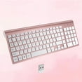 thumbnail image 4 of lionlar Desktop Slim 2.4G Wireless Keyboard Mute USB Receiver for Desktops, Lightweight Numeric Keypad, Wide Compatibility Rose Gold, 4 of 9