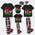 thumbnail image 3 of Pijamas familiares navideños a juego, conjuntos de pijamas negros de verano de julio, 3 of 3