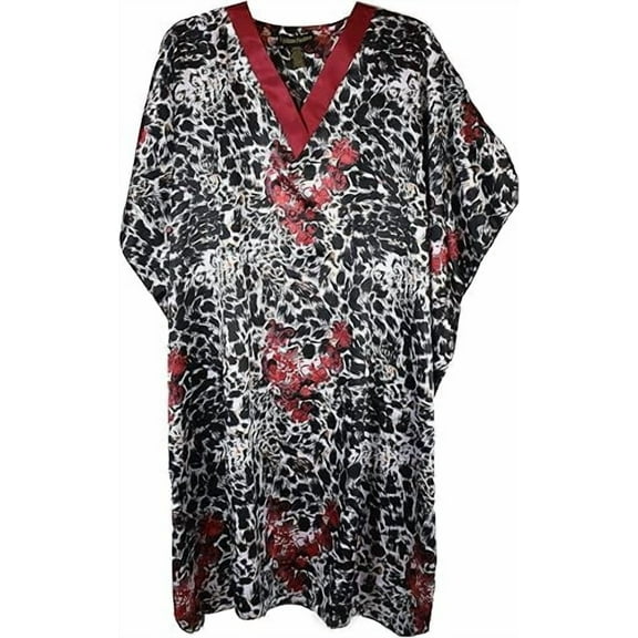 Up2date Fashion's Women's Short Caftan / Kaftan / Muumuu / Mumu, Rose Petal Bloom Print, Style CShort-45C3
