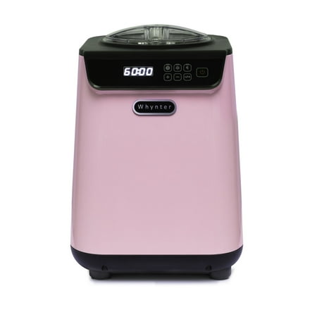 Whynter 1.28 Quart Compact Upright Automatic Ice Cream Maker with Stainless Steel Bowl Limited Black Pink Edition