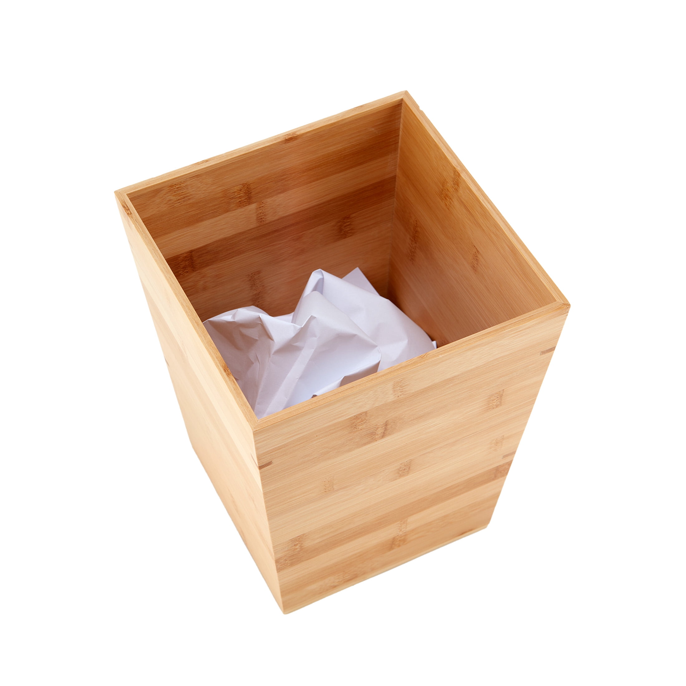 (3 pack) Better Homes & Gardens Bamboo Bathroom Trash Can
