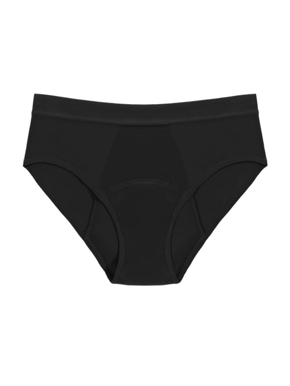 HUPOM Womens Cotton Underwear Panties For Girls High Waist Casual Tie Comfort Waist Black M