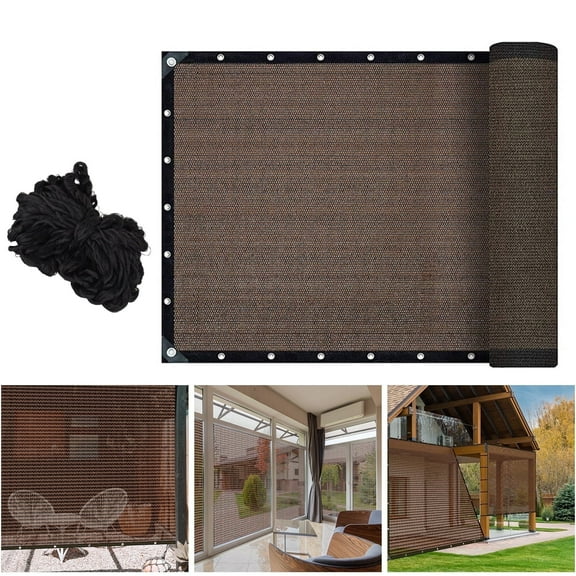 Shade Cloth-10X 3.3 ft Durable Sunblock Garden Sun Shade Mesh with Rope, 90% UV Protection for Outdoor Patio Backyard Garden(coffee)