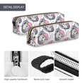 thumbnail image 4 of Rateoe Poodle Dog Print Leather Pencil Case with Smooth Zipper, Compact Storage for Writing Tools & Art Supplies, 8.26" x 1.96" x 2.16", 4 of 7