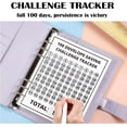 thumbnail image 6 of Gogcaro 100 Envelopes Money Saving Challenge, 100 Envelope Challenge Binder, Easy and Fun Way to Save $5,050, Savings Challenges Budget Book Binder with Cash Envelopes for Office,Home,School (Purple), 6 of 7