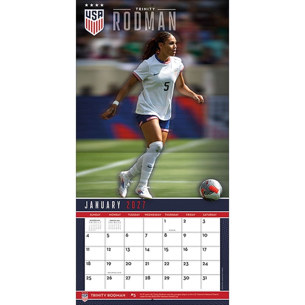 United States Women's National Soccer Team 2027 Wall Calendar, (Paperback)