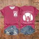 thumbnail image 2 of Camisetas de Manga Corta para Mujeres Beisbol Amor Doble Cara Impresión Cuello Redondo Camiseta, Top de Verano Casual, 2 of 3