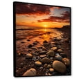 thumbnail image 2 of Designart "Seashore Dusk Radiant Shine" Nautical & Beach Floater Framed Canvas Art Print, 2 of 7