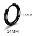 thumbnail image 1 of Pendientes con hebilla para la oreja con forma de anillo redondo de acero de titanio de 2,5 de espesor, con personalidad para hombres y mujeres, 1 of 2