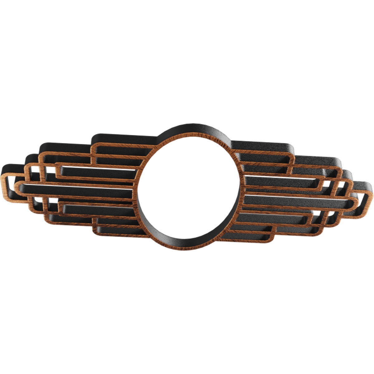 32"W x 16"H x 15 1/8"IH x 8 3/4"IW x 1"P Elizabeth Architectural Grade PVC Pierced Ceiling Medallion, Antiqued Copper