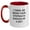 White/Red, variant on Funny Stepdad Gifts from Family - Unique Two Tone Coffee Mug with 'I Think Me Being Your Stepdad Is Enough Of A Gift' Quote, Perfect for Christmas
