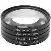 Optical Glass Macro Close Up filters, Macro Lens Filter Kit +1/+2/+4/+10 Lens Filter, Macro Filter 58mm Close-Up Macro